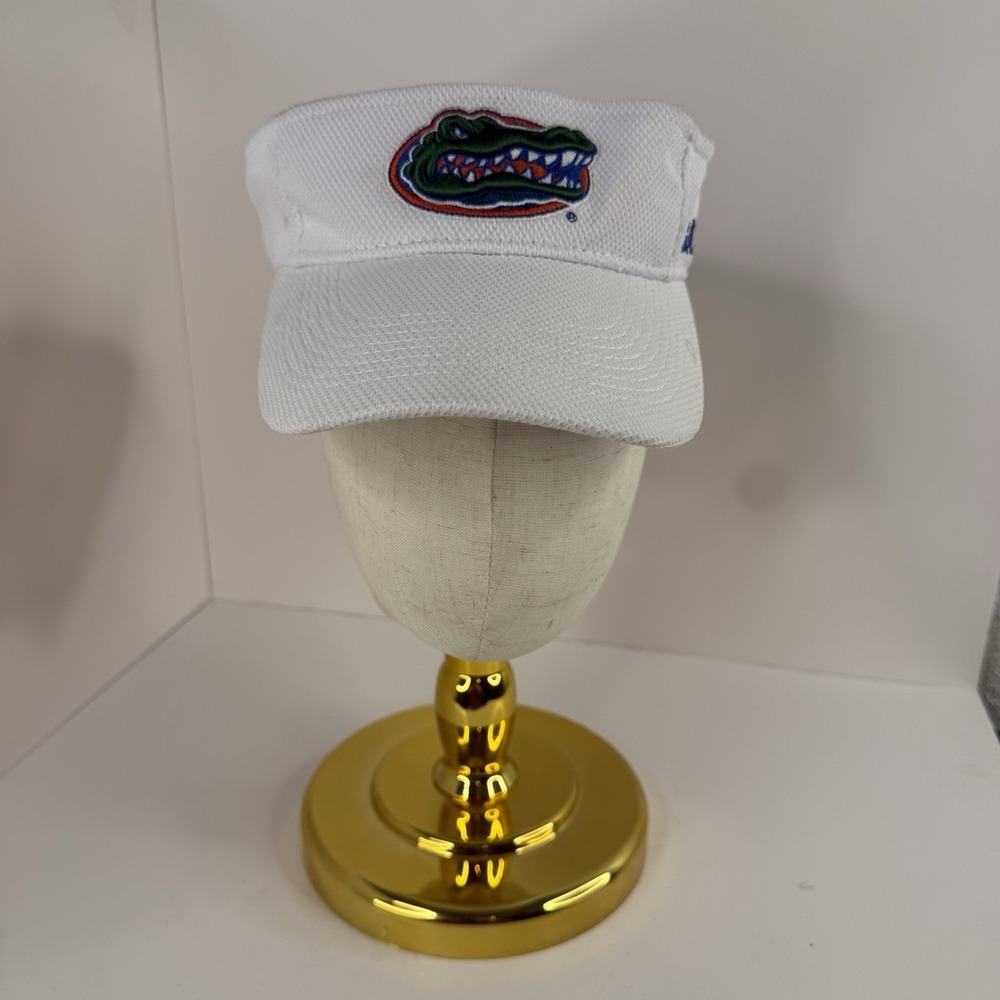 NCAA Florida Gators Football Visor Hat Mens One Size White Performance Sports